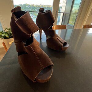 Pedro Garcia Suede Heel Sandals